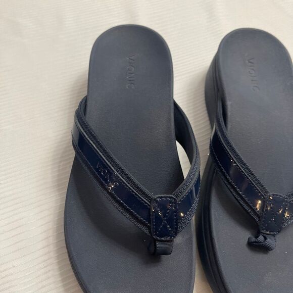 Vionic High Tide Navy Blue Flip Flops Size 7 - Picture 2 of 9